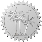 34 Sheets Silver Foil Embossed PET Picture Sticker, Award Certificate Seals, Metallic Stamp Seal Stickers, Tree, 211x165mm, Stickers: 50mm, 12pcs/sheet(DIY-WH0528-009)