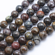 Natural Pietersite Beads Strands, Round, 8mm, Hole: 1mm, about 47pcs/strand, 15.7 inch(40cm)(G-P336-01-8mm)