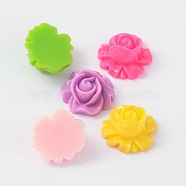 Mixed Resin Flower Cabochons, 16x15x9mm(X-CRES-B3337-M)