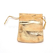 Organza Bags, Rectangle, Gold, 12.3x8.5x0.15cm(OP-WH0009-09B)