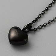 Stainless Steel Urn Ashes Necklaces, Black, 21.65 inch(55cm)(NJEW-WH20001-03EB)