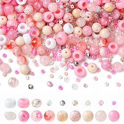 DIY Jewelry Making Kits, including Acrylic & Glass & Plastic & Gemstone Beads, Mixed Color, 3~9x1.5~8mm, Hole: 0.8~3.8mm(DIY-YW0017-65)
