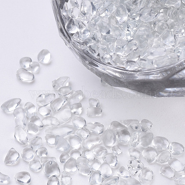 1mm Clear Chip Glass Beads