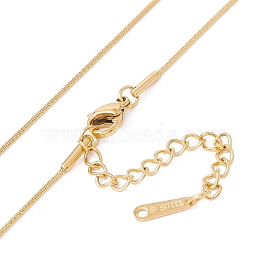 Ovale Halskette mit Wortanhänger(NJEW-G074-21G)-4