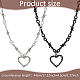 2Pcs 2 Colors Alloy Heart Pendant Necklace with Thorn Chains for Women(NJEW-AN0001-68)-2