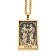 304 colliers à pendentif tarot en acier inoxydable(NJEW-A026-01G-03)-1