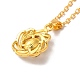 Rhinestone Flower Pandant Necklace with Cable Chains(NJEW-K247-01G)-3