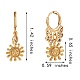 Sun Brass Dangle Huggie Hoop Earrings(EJEW-SW00001-04)-7