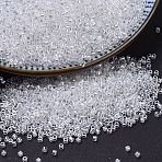 MIYUKI Delica Beads, Cylinder, Japanese Seed Beads, 11/0, (DB0050) Crystal Luster, 1.3x1.6mm, Hole: 0.8mm, about 10000pcs/bag, 50g/bag(SEED-X0054-DB0050)