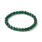 Natural Emerald Beaded Bracelets, Inner Diameter: 5.3cm(BJEW-JB10214-02)