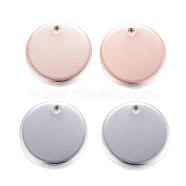 304 Stainless Steel Charms, Stamping Blank Tags, Smooth Surface, Flat Round, Mixed Color, 15x1mm, Hole: 1.5~2mm(STAS-G122-23)
