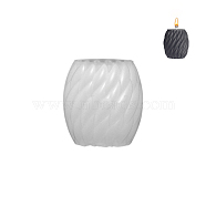 Twisted Barrel DIY Candle Silicone Molds, for Scented Candle Making, White, 5.9x6.1cm(WG66413-01)