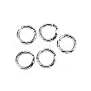 304 Stainless Steel Open Jump Rings, Stainless Steel Color, 18 Gauge, 6x1mm, Inner Diameter: 4mm, about 215pcs/20g(X-STAS-D448-098P-6mm)