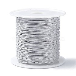 Nylon Chinese Knot Cord, Nylon Jewelry Cord for Jewelry Making, Light Grey, 0.4mm, about 28~30m/roll(NWIR-C003-02X)