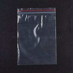 Plastic Zip Lock Bags, Resealable Packaging Bags, Top Seal, Self Seal Bag, Rectangle, Red, 13x9cm, Unilateral Thickness: 1.8 Mil(0.045mm), 100pcs/bag(OPP-G001-D-9x13cm)