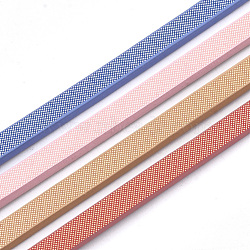 Flat Single Face Imitation Leather Cords, Mixed Color, 5x2mm, about 1.31 yards( 1.2m)/strand(LC-T003-04)