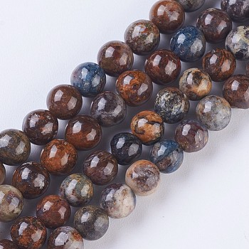 Natural Pietersite Strands, Round, 10mm, Hole: 1.2mm, about 38pcs/strand, 15.6 inch(39.5cm)