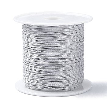 Nylon Chinese Knot Cord, Nylon Jewelry Cord for Jewelry Making, Light Grey, 0.4mm, about 28~30m/roll