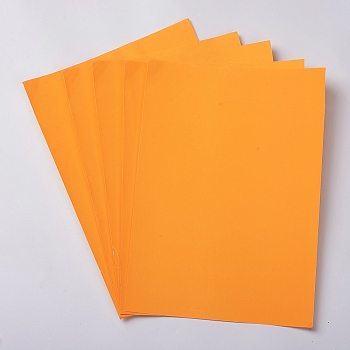 Colored A4 Copy Paper, Self-Adhesive Fluorescence Printing Paper, for DIY Art Craft, Rectangle, Orange, 30x21x0.01cm