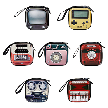 7Pcs 7 Colors Iron Headphone Storage Bag, Appliances, Mixed Color, 70x69x34mm, Inner Diameter: 65x65mm, 1pc/color