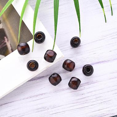 Coconut Brown Barrel Natural Wood Beads(X-WOOD-S030-08-LF)-6