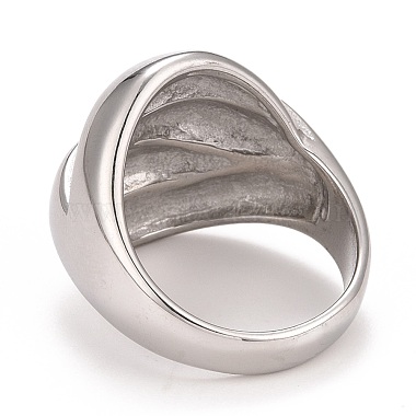 304 Stainless Steel Textured Chunky Finger Ring for Women(RJEW-B040-03B-P)-3