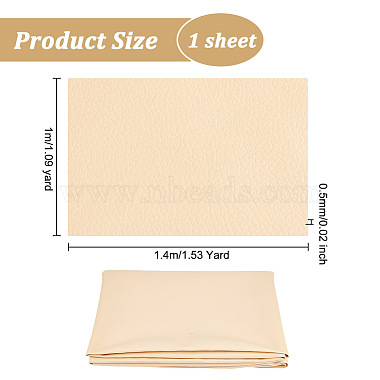Lichee Pattern PU Leather Fabric Sheet(DIY-WH0304-586C)-2