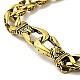 Men's Alloy Interlocking Knot Link Bracelet with Curb Chains(BJEW-A129-03AG)-3