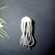 Sealife Model, UV Resin Filler, Epoxy Resin Jewelry Making, Jellyfish, White, 2x0.7cm(X-DIY-F039-05D-03)