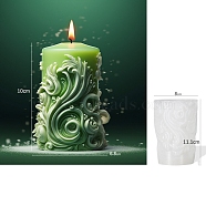 Column Candle DIY Food Grade Silicone Mold, For Candle Making, Flower, 11.1x8x7.7cm, Inner Diameter: 10x6.8x6.7cm(PW-WG99638-03)