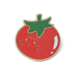 Cute Tamato Enamel Pins, Zinc Alloy Brooches for Backpack Clothes, Red, 30x30mm(JEWB-S041-01A-G)