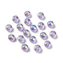 Glass Imitation Austrian Crystal Beads, Faceted, Rondelle, Orchid, 8x6mm, Hole: 1mm(GLAA-H024-09A)