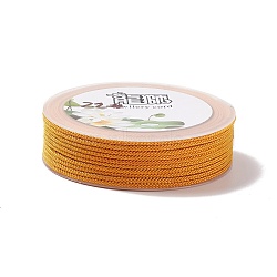 Braided Nylon Threads, Dyed, Knotting Cord, for Chinese Knotting, Crafts and Jewelry Making, Orange, 1.5mm, about 13.12 Yards(12m)/Roll(NWIR-E023-1.5mm-34)