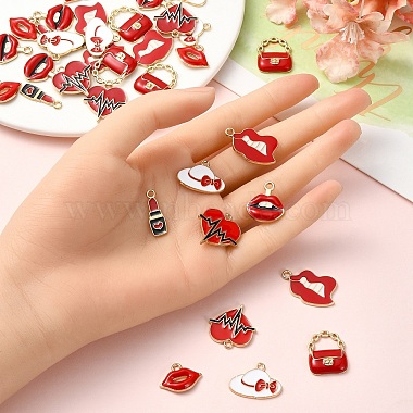 35Pcs 7 Styles Alloy Enamel Pendants(FIND-YW0004-95)-4