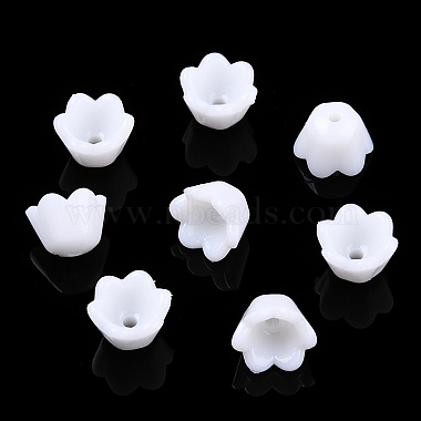 Opaque Acrylic Flower Bead Caps(SACR-Q099-M45A)-4