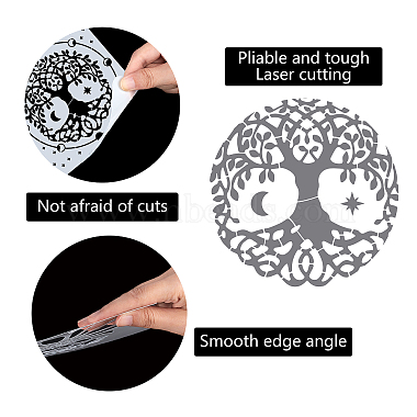 modèles de pochoirs de peinture de dessin en plastique pour animaux de compagnie(DIY-WH0244-133)-3