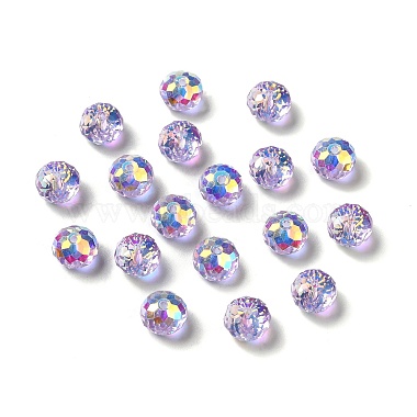 Orchid Rondelle Glass Beads