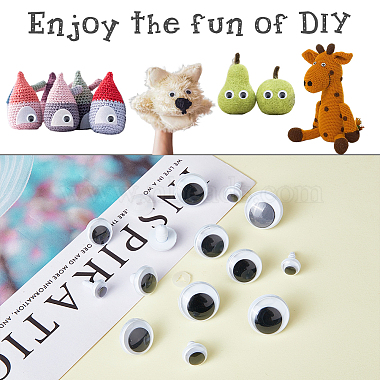 5 Style Craft Plastic Doll Eyes Stuffed Toy Eyes(DIY-FH0005-04)-5