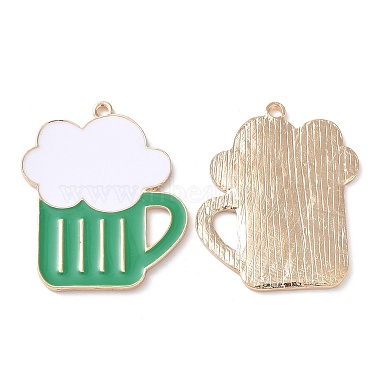 Light Gold Medium Sea Green Drink Alloy+Enamel Pendants