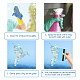 16 Sheets Waterproof PVC Colored Laser Stained Window Film Static Stickers(DIY-WH0314-084)-3