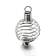 Iron Spiral Bead Cages Pendants Making(X-STAS-A031-01-A)-1