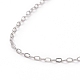 Rhodium Plated 925 Sterling Silver Cable Chains Necklace for Women(STER-I021-05P)-3