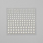 Self Adhesive PVC Plastic Imitation Pearl Stickers, for Craft Decoration, Half Round, Seashell Color, 95x87x1.5mm(DIY-WH0740-39)