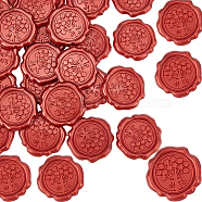 Adhesive Wax Seal Stickers, For Envelope Seal, Indian Red, 30.8x30.8x2.2mm(DIY-WH0201-08A)