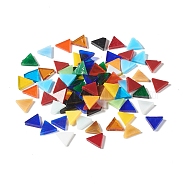 Triangle Mosaic Tiles Glass Cabochons, for Home Decoration or DIY Crafts, Mixed Color, 12x14x3mm(X-DIY-P045-09)
