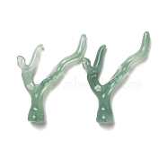 Acrylic Pendants, Coral, Dark Sea Green, 49x32x9mm, Hole: 1.8mm, about 290pcs/500g(OACR-E032-01H)