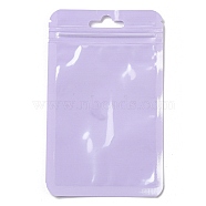 Rectangle Plastic Yin-Yang Zip Lock Bags, Resealable Packaging Bags, Self Seal Bag, Lilac, 13x8x0.02cm, Unilateral Thickness: 2.5 Mil(0.065mm)(ABAG-A007-02D-01)