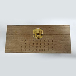 Wood Boxes, with 36 Holes, for Letter and Number Stamp Set, Rectangle, BurlyWood, 17.5x11.1x7.7cm(X-ODIS-WH0005-47)