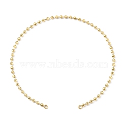 Ion Plating(IP) 304 Stainless Steel Ball Chain Bracelet Making, with Loops, Real 14K Gold Plated, 8-1/8 inch(20.5cm)(BJEW-M293-10G)