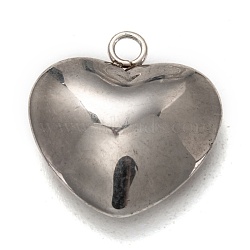 Non-Tarnish 304 Stainless Steel Pendants, Heart, Stainless Steel Color, 17.5x16.5x5.5mm, Hole: 2mm(STAS-I170-15P)